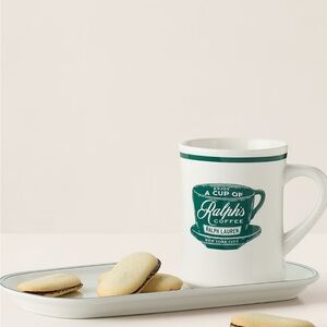 Ralph Lauren Green and White Coffee Mug Set